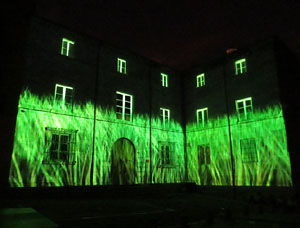 Girona, ciutat de festivals. Festival Internacional de Mapping, FIMG. Façana de la  Casa Pastors