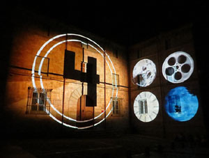 Girona, ciutat de festivals. Festival Internacional de Mapping, FIMG. Façana de la  Casa Pastors