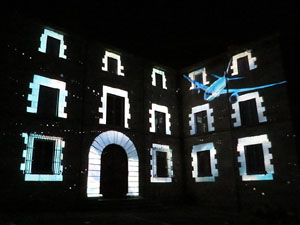 Girona, ciutat de festivals. Festival Internacional de Mapping, FIMG. Façana de la  Casa Pastors