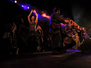 Fires de Sant Narc&iacute;s 2013. Espectacle de Berros de la Cort i Alma Cubrae a la pla&ccedil;a de Sant Feliu