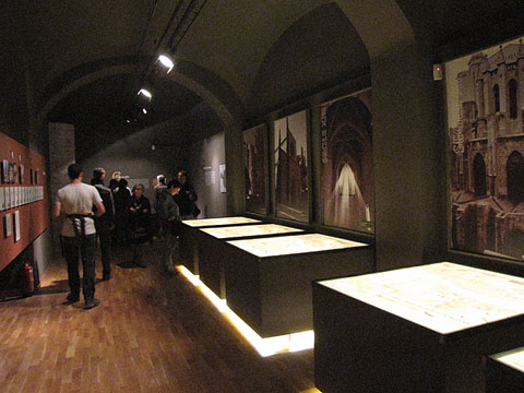 Les instal·lacions de l'exposició durant la inauguració