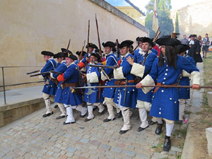 Girona resisteix! Jornades de recreaci&oacute; hist&ograve;rica de la Guerra de Successi&oacute;. Recreaci&oacute; dels combats de 1705