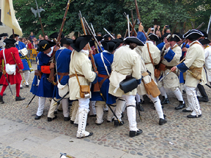 Girona resisteix! Jornades de recreaci&oacute; hist&ograve;rica de la Guerra de Successi&oacute;. Recreaci&oacute; dels combats de 1705
