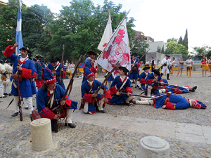 Girona resisteix! Jornades de recreaci&oacute; hist&ograve;rica de la Guerra de Successi&oacute;. Recreaci&oacute; dels combats de 1705