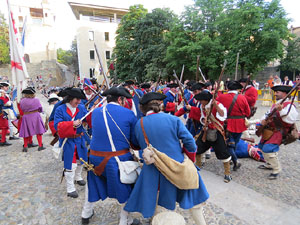 Girona resisteix! Jornades de recreaci&oacute; hist&ograve;rica de la Guerra de Successi&oacute;. Recreaci&oacute; dels combats de 1705