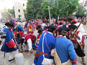 Girona resisteix! Jornades de recreaci&oacute; hist&ograve;rica de la Guerra de Successi&oacute;. Recreaci&oacute; dels combats de 1705