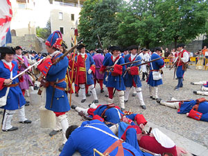 Girona resisteix! Jornades de recreaci&oacute; hist&ograve;rica de la Guerra de Successi&oacute;. Recreaci&oacute; dels combats de 1705