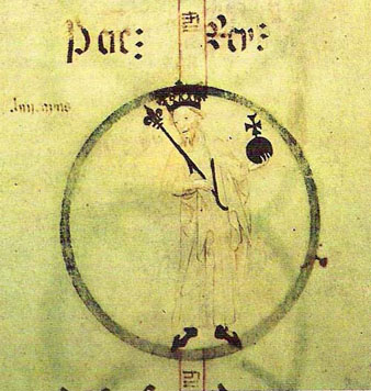 Pere II el Gran. Rotlle genealògic del Monestir de Poblet, 1400