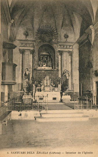 Interior del santuari dels Àngels, 1900-1920