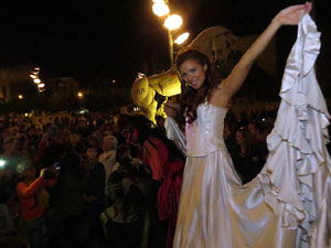 Fires de Girona 2014. Espectacle la bella i les bèsties, a càrrec de Carros de Foc