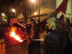 Fires de Girona 2014. Espectacle la bella i les bèsties, a càrrec de Carros de Foc