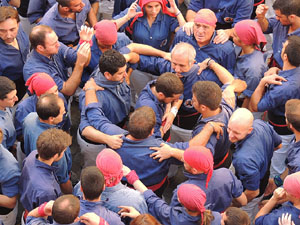Fires de Girona 2014. Diada castellera amb Marrecs de Salt, Minyons de Terrassa i Capgrossos de Mataró
