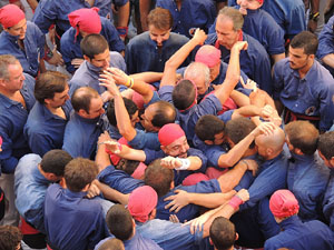 Fires de Girona 2014. Diada castellera amb Marrecs de Salt, Minyons de Terrassa i Capgrossos de Mataró