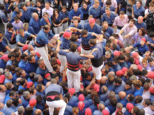Fires de Girona 2014. Diada castellera amb Marrecs de Salt, Minyons de Terrassa i Capgrossos de Mataró