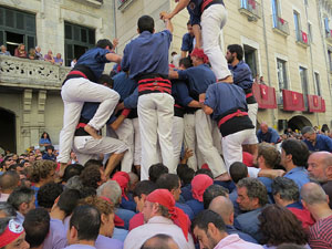 Fires de Girona 2014. Diada castellera amb Marrecs de Salt, Minyons de Terrassa i Capgrossos de Mataró