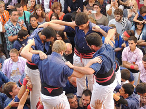 Fires de Girona 2014. Diada castellera amb Marrecs de Salt, Minyons de Terrassa i Capgrossos de Mataró
