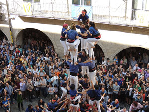 Fires de Girona 2014. Diada castellera amb Marrecs de Salt, Minyons de Terrassa i Capgrossos de Mataró