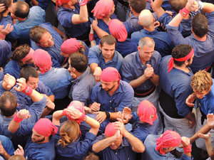 Fires de Girona 2014. Diada castellera amb Marrecs de Salt, Minyons de Terrassa i Capgrossos de Mataró