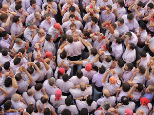 Fires de Girona 2014. Diada castellera amb Marrecs de Salt, Minyons de Terrassa i Capgrossos de Mataró