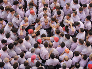 Fires de Girona 2014. Diada castellera amb Marrecs de Salt, Minyons de Terrassa i Capgrossos de Mataró