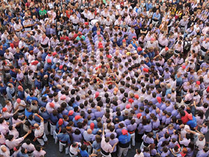 Fires de Girona 2014. Diada castellera amb Marrecs de Salt, Minyons de Terrassa i Capgrossos de Mataró