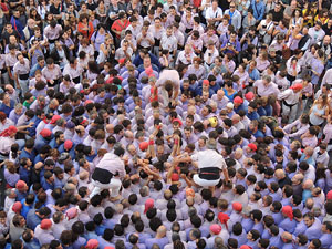 Fires de Girona 2014. Diada castellera amb Marrecs de Salt, Minyons de Terrassa i Capgrossos de Mataró