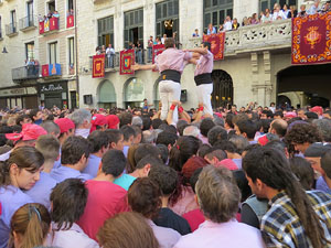 Fires de Girona 2014. Diada castellera amb Marrecs de Salt, Minyons de Terrassa i Capgrossos de Mataró