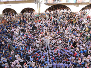 Fires de Girona 2014. Diada castellera amb Marrecs de Salt, Minyons de Terrassa i Capgrossos de Mataró