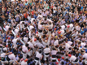 Fires de Girona 2014. Diada castellera amb Marrecs de Salt, Minyons de Terrassa i Capgrossos de Mataró