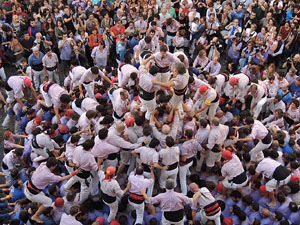 Fires de Girona 2014. Diada castellera amb Marrecs de Salt, Minyons de Terrassa i Capgrossos de Mataró