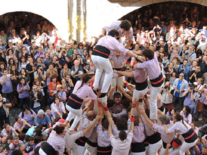 Fires de Girona 2014. Diada castellera amb Marrecs de Salt, Minyons de Terrassa i Capgrossos de Mataró