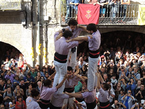 Fires de Girona 2014. Diada castellera amb Marrecs de Salt, Minyons de Terrassa i Capgrossos de Matar&oacute;