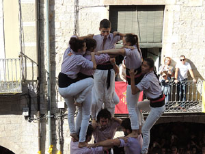 Fires de Girona 2014. Diada castellera amb Marrecs de Salt, Minyons de Terrassa i Capgrossos de Matar&oacute;