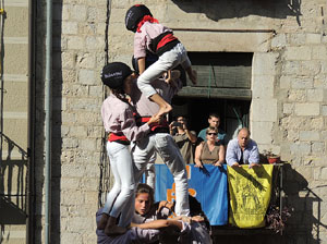 Fires de Girona 2014. Diada castellera amb Marrecs de Salt, Minyons de Terrassa i Capgrossos de Matar&oacute;