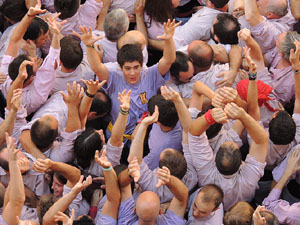 Fires de Girona 2014. Diada castellera amb Marrecs de Salt, Minyons de Terrassa i Capgrossos de Matar&oacute;