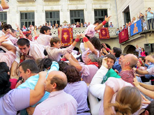 Fires de Girona 2014. Diada castellera amb Marrecs de Salt, Minyons de Terrassa i Capgrossos de Matar&oacute;