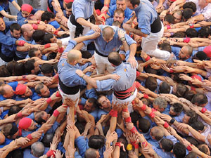 Fires de Girona 2014. Diada castellera amb Marrecs de Salt, Minyons de Terrassa i Capgrossos de Matar&oacute;