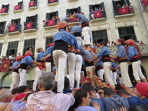 Fires de Girona 2014. Diada castellera amb Marrecs de Salt, Minyons de Terrassa i Capgrossos de Matar&oacute;
