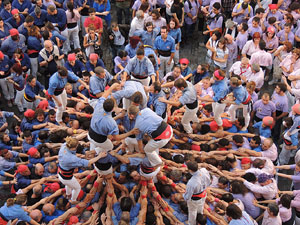 Fires de Girona 2014. Diada castellera amb Marrecs de Salt, Minyons de Terrassa i Capgrossos de Matar&oacute;
