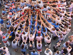 Fires de Girona 2014. Diada castellera amb Marrecs de Salt, Minyons de Terrassa i Capgrossos de Matar&oacute;