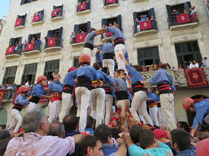 Fires de Girona 2014. Diada castellera amb Marrecs de Salt, Minyons de Terrassa i Capgrossos de Matar&oacute;