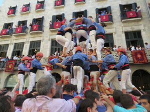 Fires de Girona 2014. Diada castellera amb Marrecs de Salt, Minyons de Terrassa i Capgrossos de Matar&oacute;