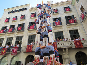 Fires de Girona 2014. Diada castellera amb Marrecs de Salt, Minyons de Terrassa i Capgrossos de Matar&oacute;
