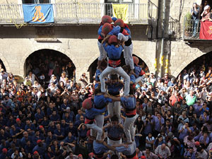 Fires de Girona 2014. Diada castellera amb Marrecs de Salt, Minyons de Terrassa i Capgrossos de Matar&oacute;