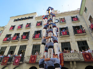 Fires de Girona 2014. Diada castellera amb Marrecs de Salt, Minyons de Terrassa i Capgrossos de Matar&oacute;