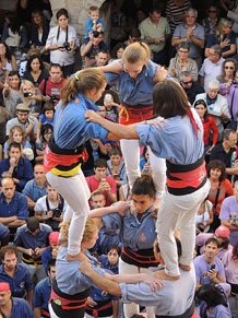 Fires de Girona 2014. Diada castellera amb Marrecs de Salt, Minyons de Terrassa i Capgrossos de Mataró