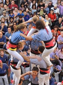 Fires de Girona 2014. Diada castellera amb Marrecs de Salt, Minyons de Terrassa i Capgrossos de Mataró
