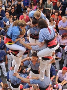 Fires de Girona 2014. Diada castellera amb Marrecs de Salt, Minyons de Terrassa i Capgrossos de Mataró