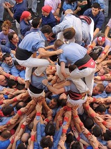 Fires de Girona 2014. Diada castellera amb Marrecs de Salt, Minyons de Terrassa i Capgrossos de Mataró