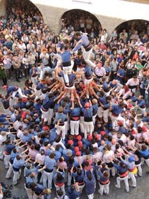 Fires de Girona 2014. Diada castellera amb Marrecs de Salt, Minyons de Terrassa i Capgrossos de Mataró